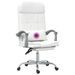 Fauteuil de massage inclinable de bureau Blanc Similicuir - Photo n°10