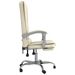 Fauteuil de massage inclinable de bureau Crème Similicuir - Photo n°4