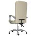 Fauteuil de massage inclinable de bureau Crème Similicuir - Photo n°5