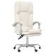 Fauteuil de massage inclinable de bureau Crème Similicuir - Photo n°2