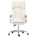 Fauteuil de massage inclinable de bureau Crème Similicuir - Photo n°3