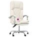 Fauteuil de massage inclinable de bureau Crème Similicuir - Photo n°9