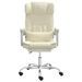 Fauteuil de massage inclinable de bureau Crème Similicuir - Photo n°3