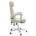 Fauteuil de massage inclinable de bureau Crème Similicuir - Photo n°4