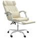 Fauteuil de massage inclinable de bureau Crème Similicuir - Photo n°6