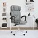 Fauteuil de massage inclinable de bureau Gris clair Tissu - Photo n°1