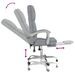 Fauteuil de massage inclinable de bureau Gris clair Tissu - Photo n°8