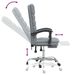 Fauteuil de massage inclinable de bureau Gris clair Tissu - Photo n°8