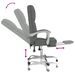 Fauteuil de massage inclinable de bureau Gris foncé Tissu - Photo n°8