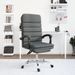Fauteuil de massage inclinable de bureau Gris foncé Tissu - Photo n°1