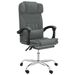 Fauteuil de massage inclinable de bureau Gris foncé Tissu - Photo n°2