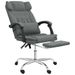 Fauteuil de massage inclinable de bureau Gris foncé Tissu - Photo n°6