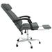 Fauteuil de massage inclinable de bureau Gris foncé Tissu - Photo n°7