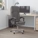 Fauteuil de massage inclinable de bureau Gris Similicuir - Photo n°1