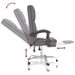 Fauteuil de massage inclinable de bureau Gris Similicuir - Photo n°8