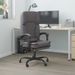 Fauteuil de massage inclinable de bureau Gris Similicuir - Photo n°1