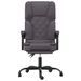 Fauteuil de massage inclinable de bureau Gris Similicuir - Photo n°3