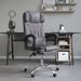 Fauteuil de massage inclinable de bureau Gris Similicuir - Photo n°1