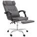 Fauteuil de massage inclinable de bureau Gris Similicuir - Photo n°6