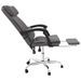 Fauteuil de massage inclinable de bureau Gris Similicuir - Photo n°7