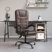 Fauteuil de massage inclinable de bureau Marron Similicuir - Photo n°1