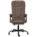 Fauteuil de massage inclinable de bureau Marron Similicuir - Photo n°3