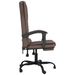 Fauteuil de massage inclinable de bureau Marron Similicuir - Photo n°4