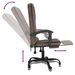 Fauteuil de massage inclinable de bureau Marron Similicuir - Photo n°8