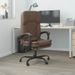 Fauteuil de massage inclinable de bureau Marron Similicuir - Photo n°1