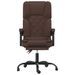 Fauteuil de massage inclinable de bureau Marron Similicuir - Photo n°3