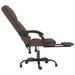 Fauteuil de massage inclinable de bureau Marron Similicuir - Photo n°7