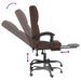 Fauteuil de massage inclinable de bureau Marron Similicuir - Photo n°8