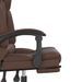 Fauteuil de massage inclinable de bureau Marron Similicuir - Photo n°10