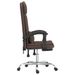 Fauteuil de massage inclinable de bureau Marron Similicuir - Photo n°4