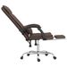 Fauteuil de massage inclinable de bureau Marron Similicuir - Photo n°8