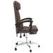 Fauteuil de massage inclinable de bureau Marron Similicuir - Photo n°4