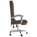 Fauteuil de massage inclinable de bureau Marron Tissu - Photo n°4