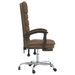 Fauteuil de massage inclinable de bureau Marron Tissu - Photo n°4