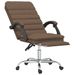 Fauteuil de massage inclinable de bureau Marron Tissu - Photo n°6