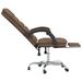 Fauteuil de massage inclinable de bureau Marron Tissu - Photo n°7