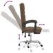 Fauteuil de massage inclinable de bureau Marron Tissu - Photo n°8