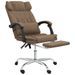 Fauteuil de massage inclinable de bureau Marron Tissu - Photo n°6