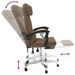 Fauteuil de massage inclinable de bureau Marron Tissu - Photo n°8