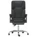 Fauteuil de massage inclinable de bureau Noir Similicuir - Photo n°3