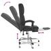 Fauteuil de massage inclinable de bureau Noir Similicuir - Photo n°8