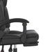 Fauteuil de massage inclinable de bureau Noir Similicuir - Photo n°10