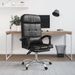 Fauteuil de massage inclinable de bureau Noir Similicuir - Photo n°1