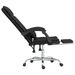 Fauteuil de massage inclinable de bureau Noir Similicuir - Photo n°8