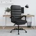 Fauteuil de massage inclinable de bureau Noir Similicuir - Photo n°1