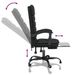 Fauteuil de massage inclinable de bureau Noir Similicuir - Photo n°8